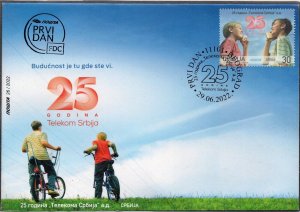 1855 - SERBIA 2022 - 25 Years Telekom Serbia - FDC 