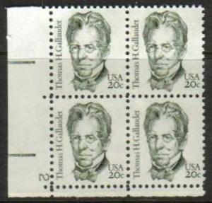 *USA Scott 1861 Plate Block (20 cents) MNH