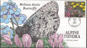 Set of 10 Fred Collins Hand Painted FDCs for the 2007 Alpine Tundra Stamps
