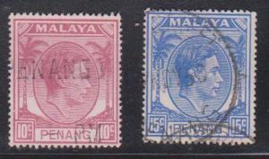 PENANG Scott # 11, 13 Used -