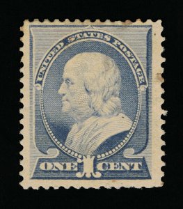 AFFORDABLE GENUINE SCOTT #212 F-VF MINT OG H 1887 ABNC 1¢ ULTRAMARINE #11486