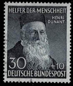 Germany 1952,Sc.#B330 used, Welfare, Henri Dunant (1828-1910)