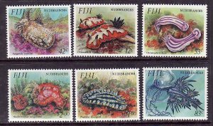 Fiji-Sc#692-7- id9-unused NH set-Nudibranchs-1993-