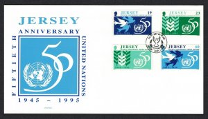 Jersey United Nations FDC 1995 SG#723-726