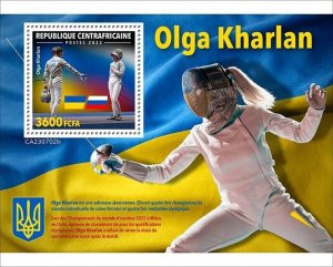 2024 03 - CENTRAL AFRICAN - OLGA KHARLAN I    1V  complet set    MNH **