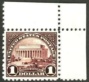 U.S. #571 MINT OG NH CREASES LRG MARGIN