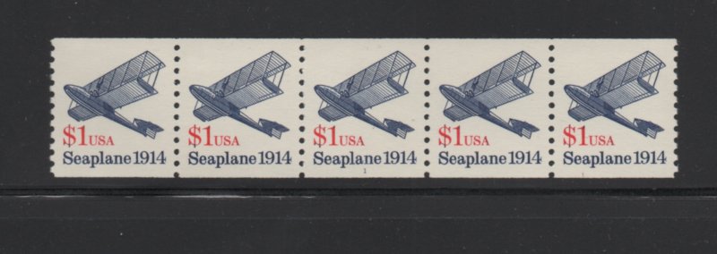 Scott #  2468  unused  OG  MNH  Plate # 1   Overall Tag  strip of 5