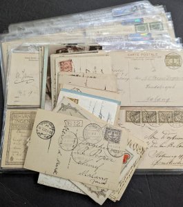 EDW1949SELL : NETHERLANDS INDIES Collection of 107 Post Cards. Many Scarce usage