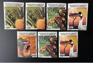 1998 Cameroon Mi. 1226 - 1232 Tourism Bird Baboon Monkey Monkey Wildlife-