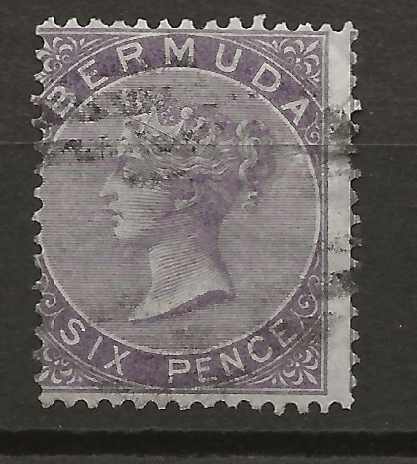 Bermuda 6 Used Fine 1865 GCV £75 (jr)