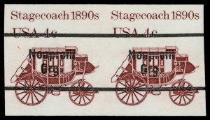 United States #1898Ac Mint nh superb  pair Cat$300 1982, 4¢ Stagecoach, hori...