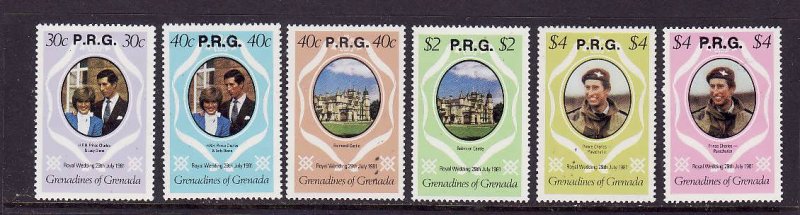 Grenada Grenadines-Sc#O11,O17,O20-unused NH Officials-those Royal Wedding stamps