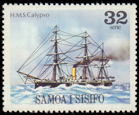 Samoa #543-546, Complete Set(4), 1981, Ships, Never Hinged