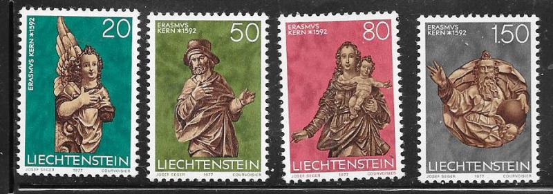 Liechtenstein #632-635   Christmas 1977 set complete (MNH)  CV $2.95