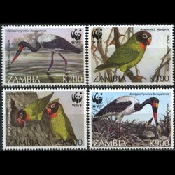 ZAMBIA 1996 - Scott# 654-7 WWF-Birds Set of 4 NH