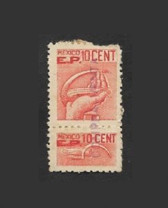 SE)MEXICO, FRAGMENT OF FISCAL STAMP 10C, WITH DISTRICT, USED