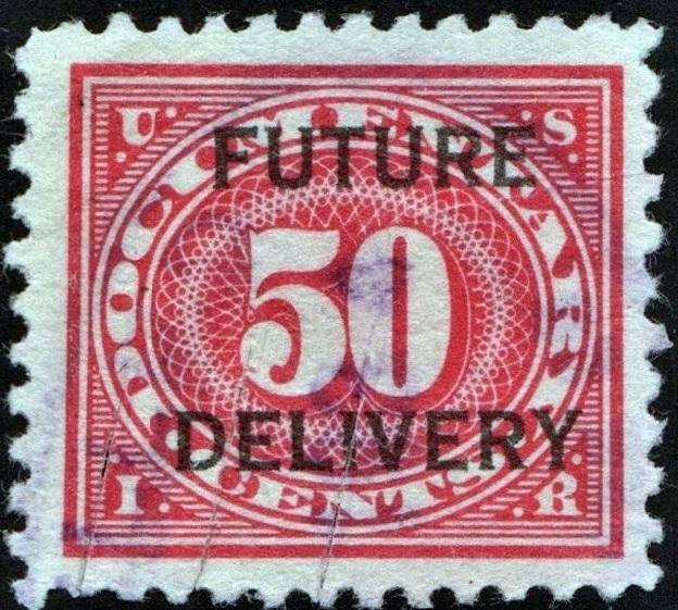 RC8 50¢ Future Delivery Stamp (1918) Cut Cancelled