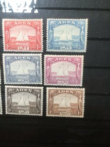 Aden 1937 Dhow Scott#1-9 Short Stamp Set Mint Hinged Catalog $135! 