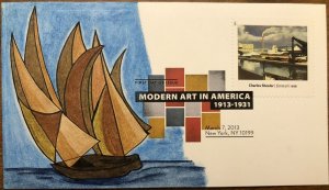 2013 Modern Art In America FDC HAND DRAWN PAINTED CACHET Charles Sheeler DCP