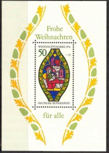 Germany 1976 Christmas S/S MNH