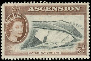 ASCENSION Sc 62 F-VF/MHR - 1956 ½p Water Catchment w/QEII