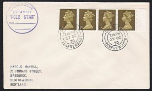 GB SCOTLAND 1970 Greenock cover - LIGHTHOUSE STEAMER POLE STAR cachet......A9023