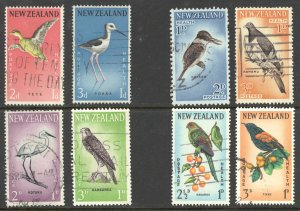 New Zealand Sc# B57-B64 SG# 776/813 Used (a) 1959-1960 Birds