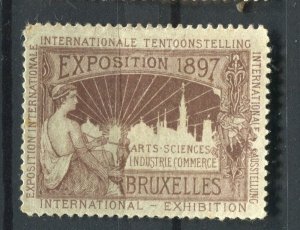 BELGIUM; 1897 early classic Bruxelles Expo issue fine Mint hinged value