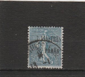 French Offices in Turkey (Levant)  Scott#  46  Used  (1921 Surcharged)