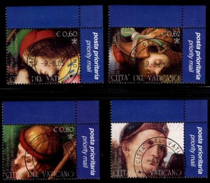 VATICAN Scott 1303-1306 Used 2005 Resurrection set, favor canceled