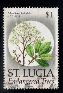 Saint Lucia Scott 960 Used 1990 Tree stamp