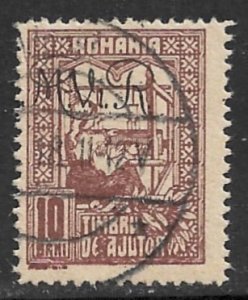 ROMANIA WW1 GERMAN OCCUPATION 1917 10b MViR Postal Tax Sc 3NRA2 VFU