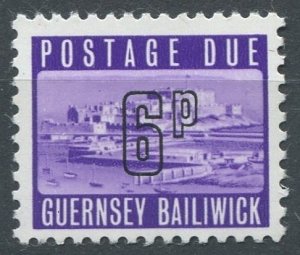 Guernsey  Sc#J14 MNH, 6p vio, Postage Due Series 1971-1976: Castle Cornet (1976)