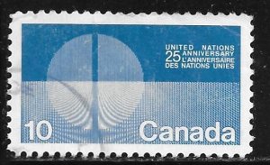 Canada 513: 10c United Nations, used, VF