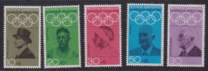 Germany  #986, B434-B437  MNH 1968  Olympic games Mexico