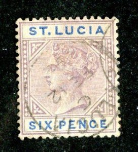 1891 St Lucia Sc#35a used cv.$29 ( 8328 BCXX )