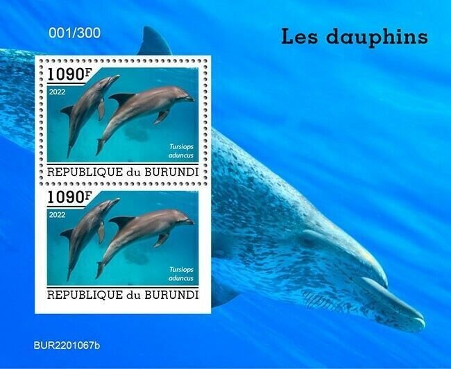 2022/01 - BURUNDI - DOLPHINS               2V  complet set    MNH ** T