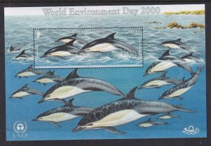 Jersey 957 Dolphins Souvenir Sheet MNH VF