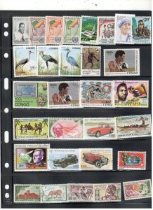 CONGO COLLECTION ON STOCK SHEET , MINT/USED