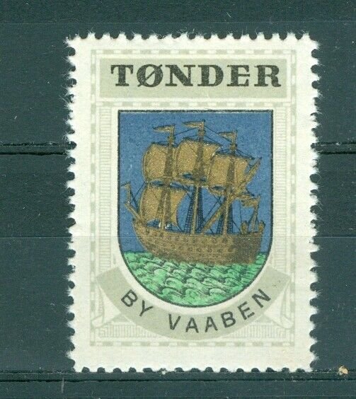 Denmark. Poster Stamp 1940/42. Mnh. Town: Tonder. Coats Of Arms. Sail Ship.