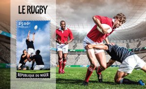 Sports Rugby Stamps Niger 2016 MNH 1v S/S