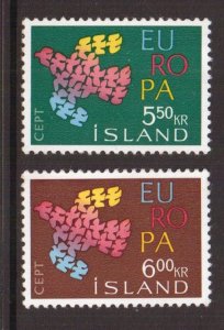 Iceland   #340-341   MNH  1961  Europa