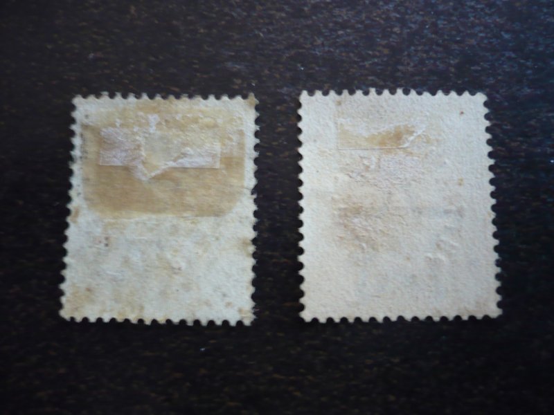 Stamps-Indian Convention State Patiala-Scott#O1-O2- Used Part Set of 2 Stamps