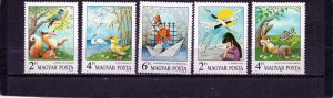 HUNARY 1987 FAIRY TALES SET OF 5 STAMPS MNH