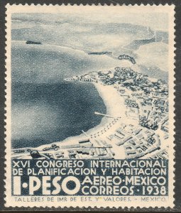 MEXICO C90, $1P PLANIFICATION CONGRESS, UNUSED, H OG. F-VF