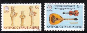 Cyprus 1985 Europa Ceramic figures Music Sc 655-656 MNH A3942