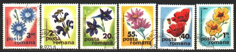 Romania. 1975. 3285-90. Flowers, flora. USED.