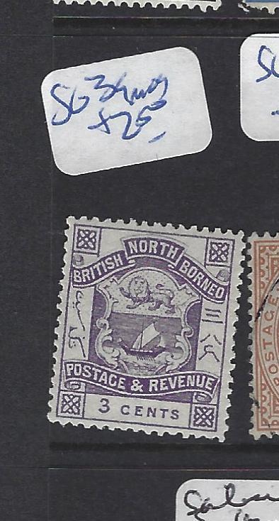 NORTH BORNEO  (P2607B)   P & R  3 C ARMS, LION  SG  39   MOG