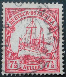 German East Africa 1905 Seven and a Half Heller (wmk) with MUANSA postmark