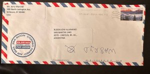 CM) 2011. UNITED STATES. MOUNTAINS. ENVELOPE SENT ARGENTINA. XF